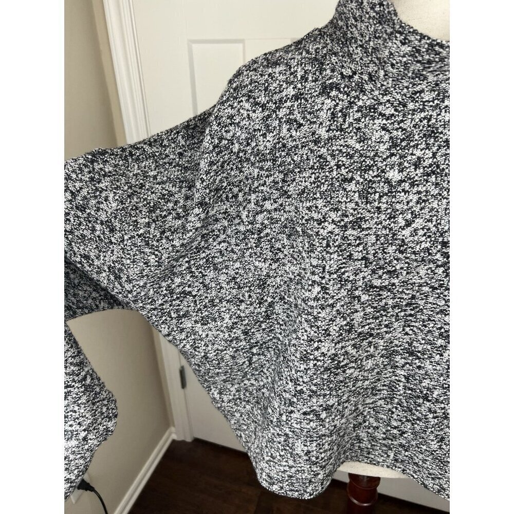 NWOT Aerie OFFLINE Snowday Mock Neck Crop Sweater Pullover Gray Black XL Soft - Picture 5 of 11